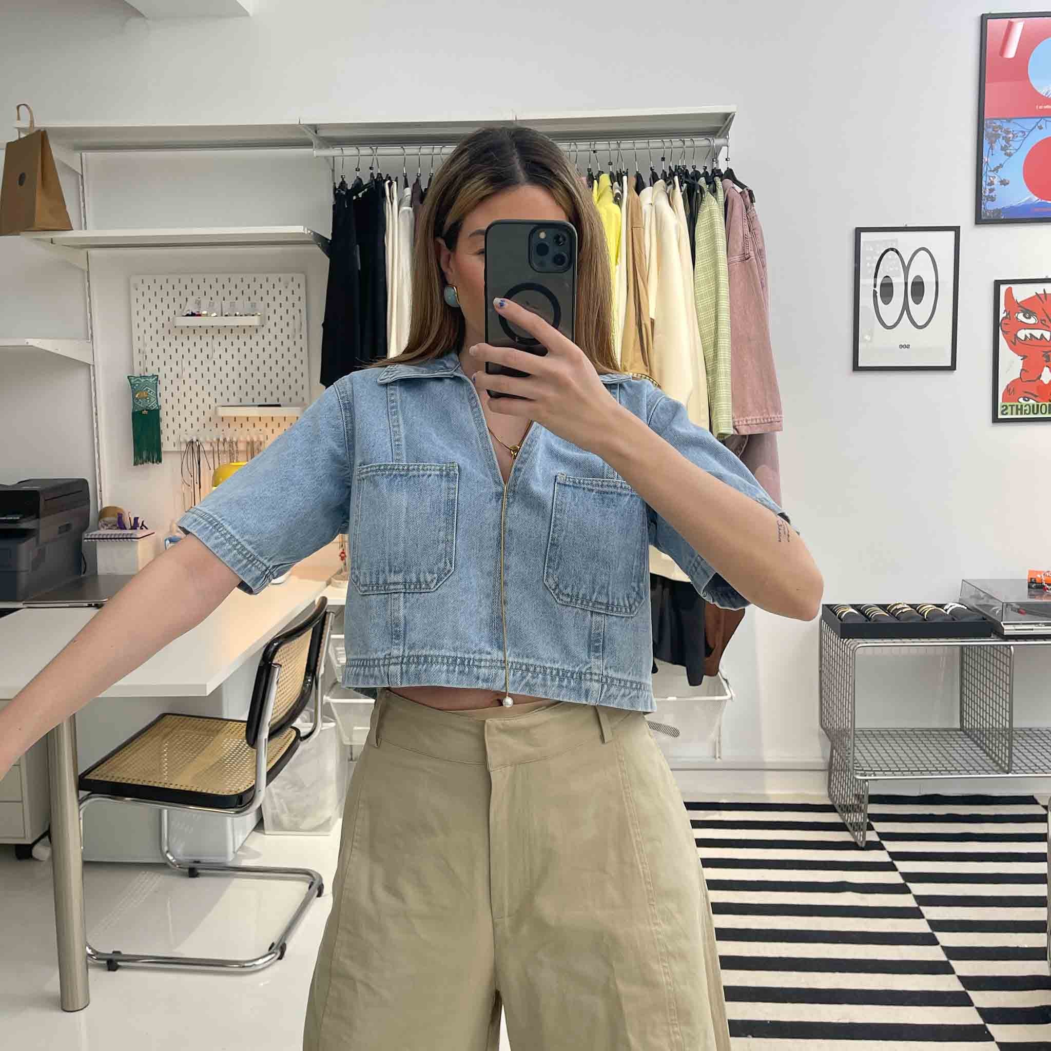 Rodeo Crop – Cropped Denim Shirt