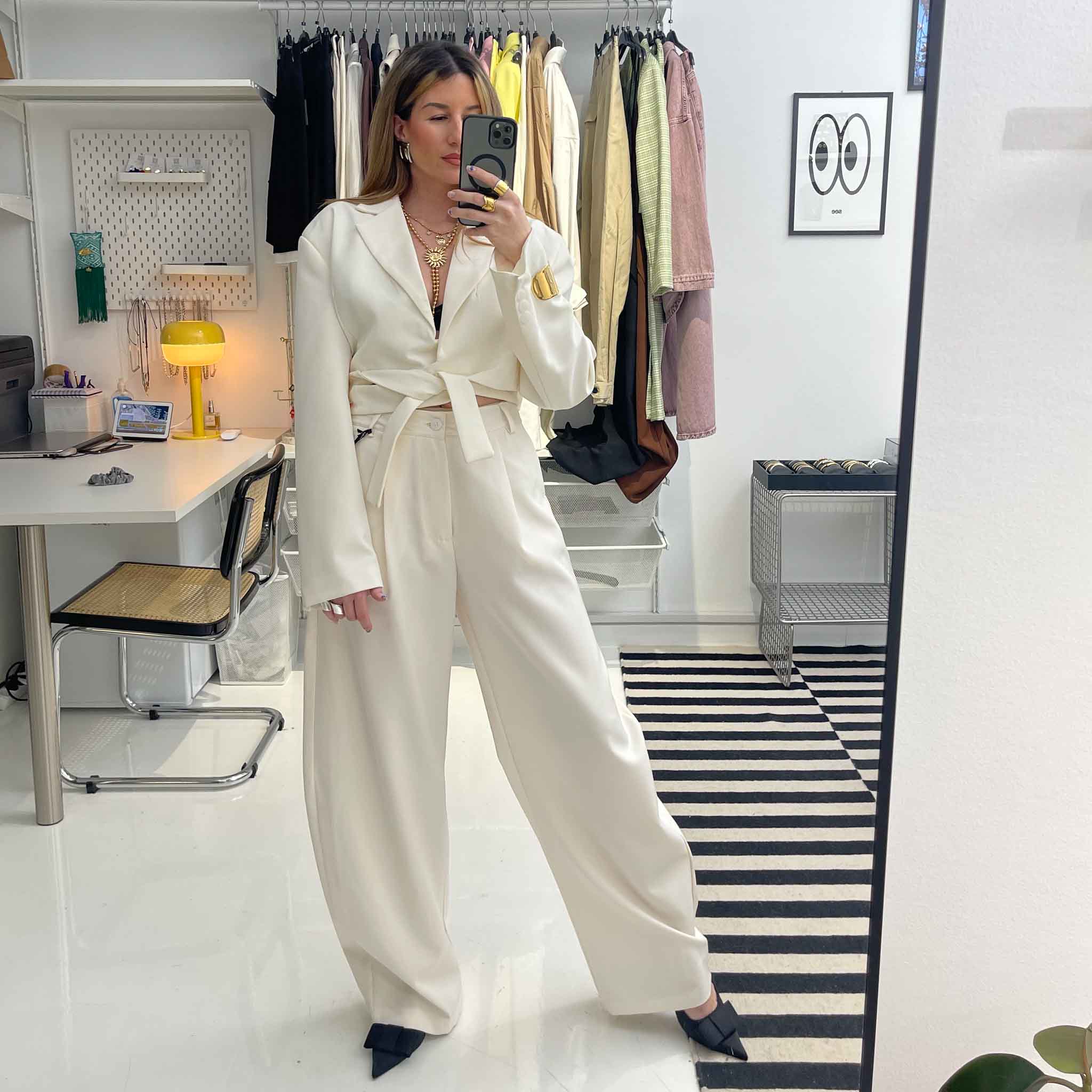 Ivory Tailored Wrap Set