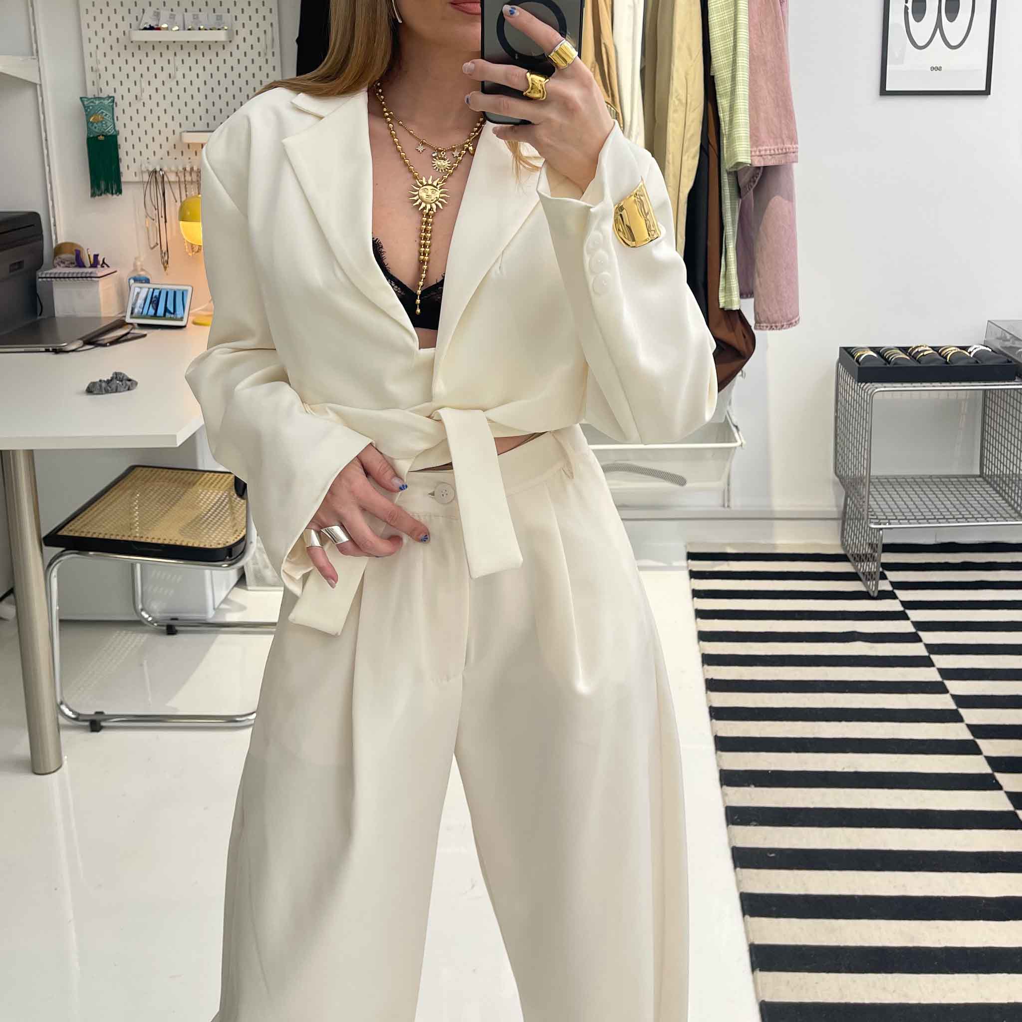 Ivory Tailored Wrap Set