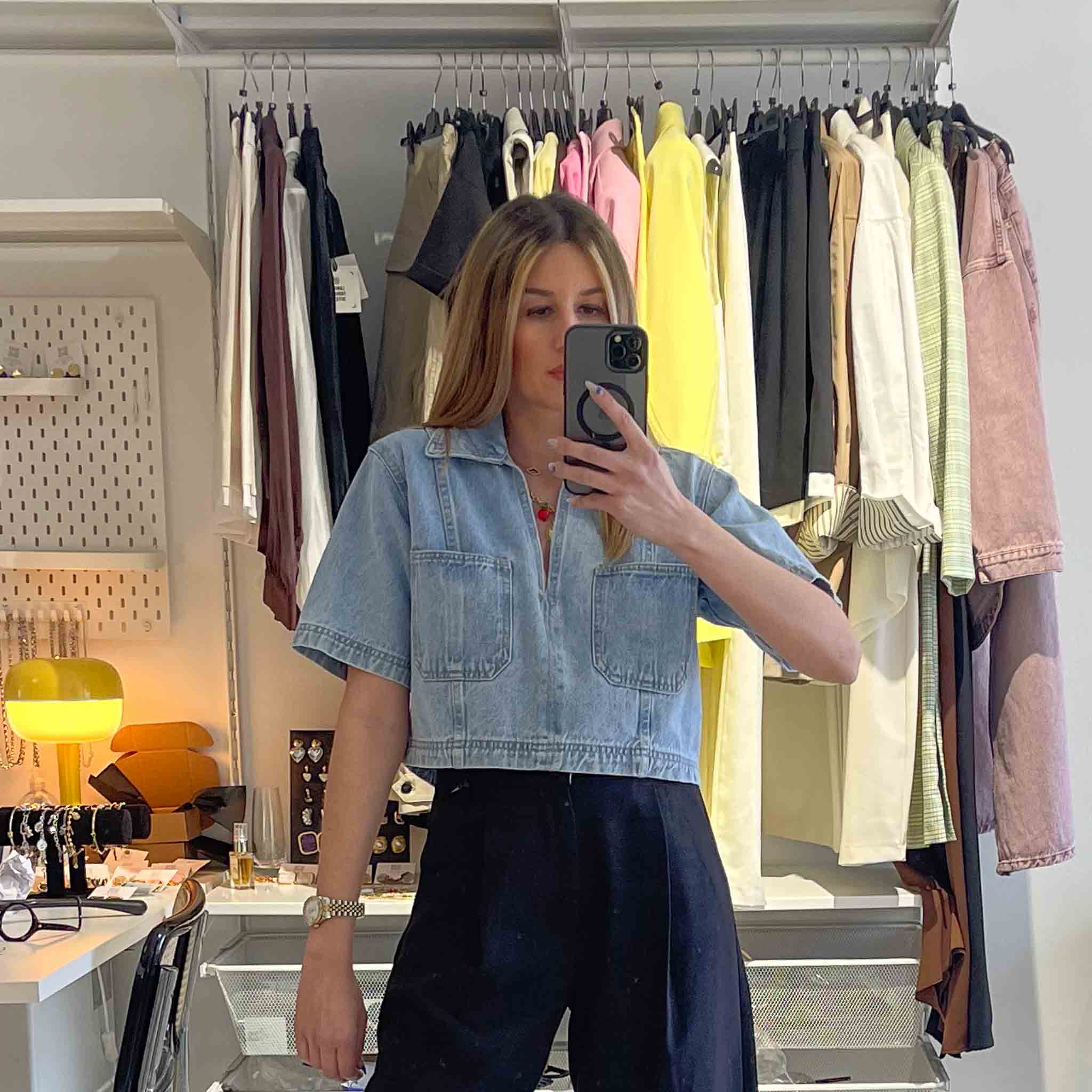 Rodeo Crop – Cropped Denim Shirt