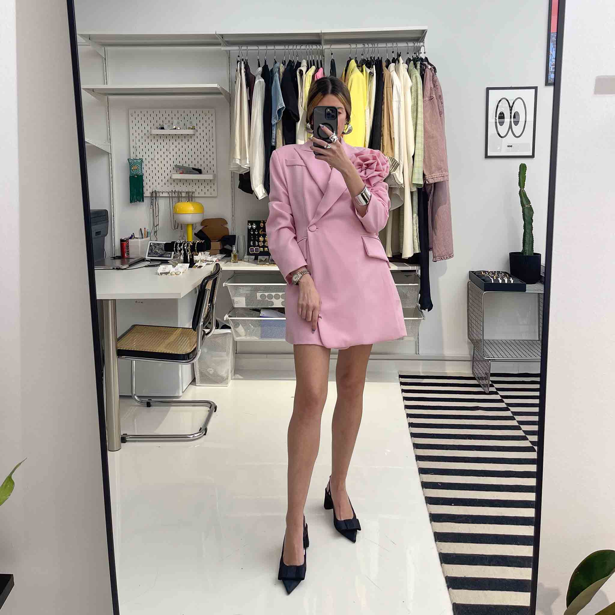 Pink Rosette Suit Set