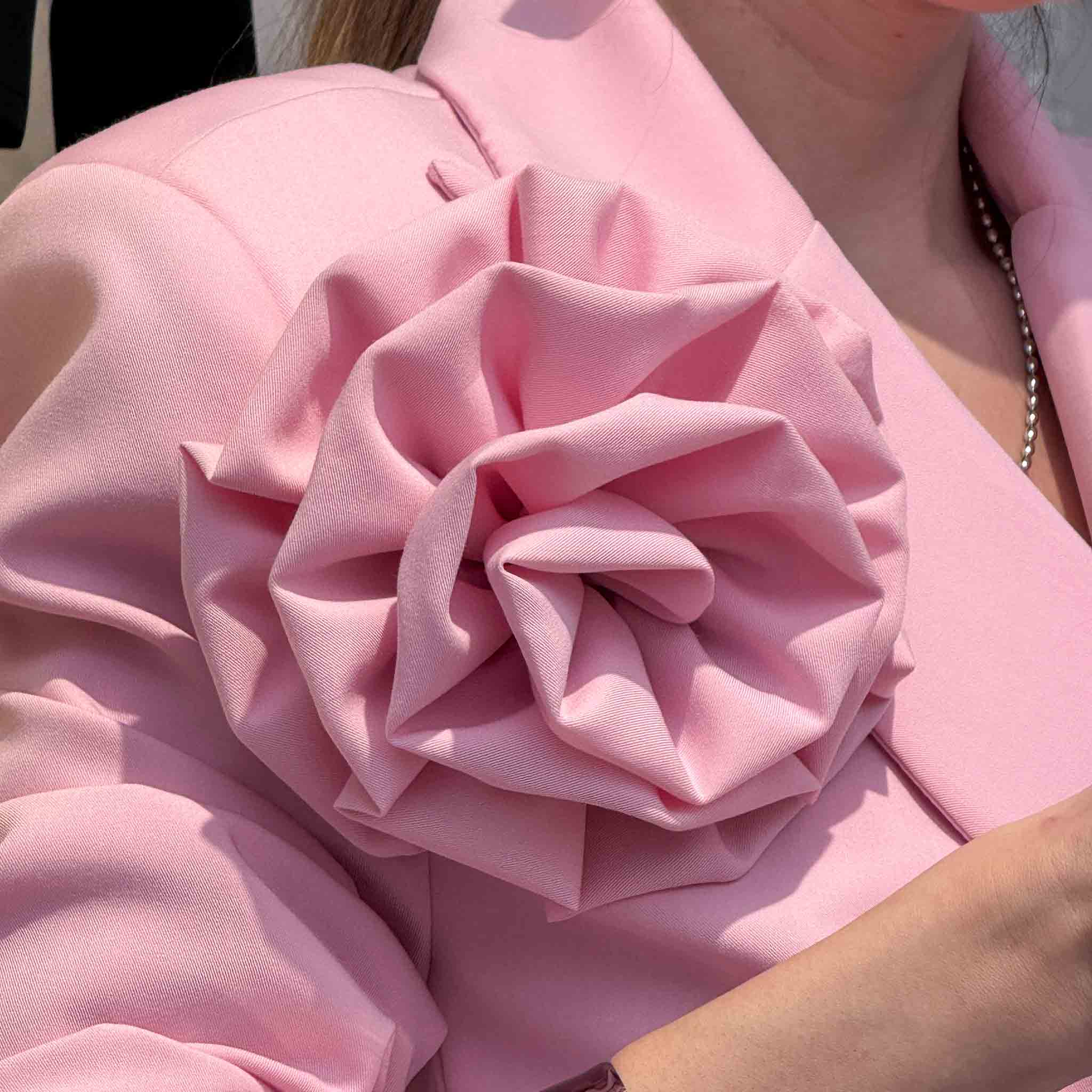 Pink Rosette Suit Set