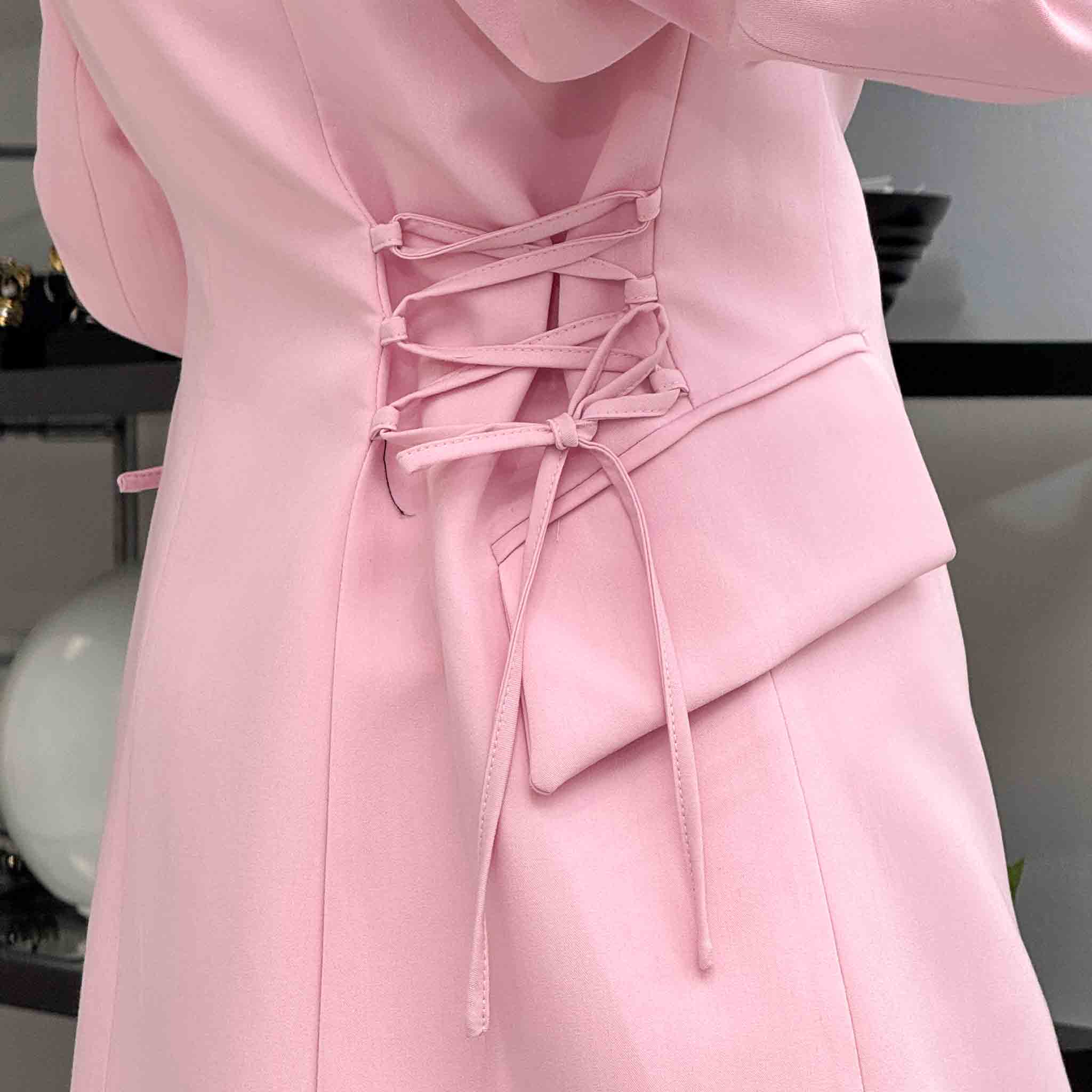 Pink Rosette Suit Set